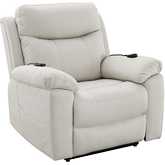 Chriki Power Lift Recliner with Heating & Massage in Beige Fabric