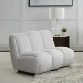 Manilla Accent Chair in Ivory White Linen