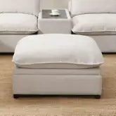 Marisa Modular Sectional Sofa Unit Storage Ottoman in Beige Boucle
