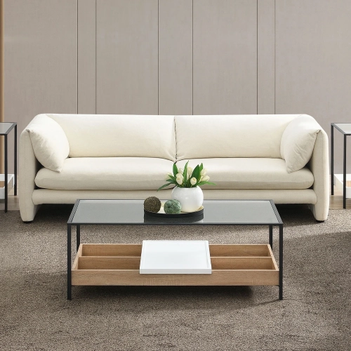 Jaeda Sofa in Beige Linen