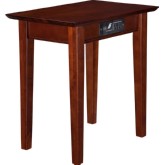 Shaker Chair Side Table w/ Charger in Walnut