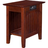 Nantucket Chair Side Table w/ Charger in Walnut