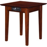 Shaker End Table w/ Charger in Walnut