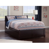 Orlando King Bed w/ Flat Panel Footboard & 2 Urban Bed Drawers in Espresso