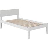 Orlando Twin XL Bed w/ Open Footboard in White