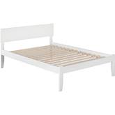 Orlando Full Bed w/ Open Foot Rail in White