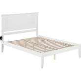 Nantucket Queen Bed w/ Open Footboard in White
