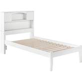 Newport Twin XL Bed w/ Open Footboard in White