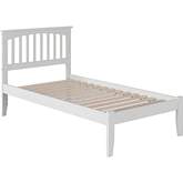 Mission Twin XL Bed w/ Open Footboard in White