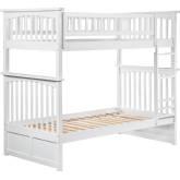 Columbia Bunk Bed Twin Over Twin in White