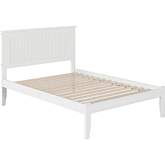 Nantucket Full Bed w/ Open Footboard in White
