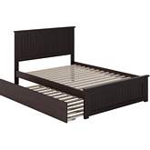 Nantucket Full Bed w/ Matching Footboard & Urban Trundle Bed in Espresso