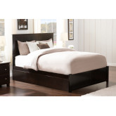Nantucket King Bed w/ Flat Panel Footboard & 2 Urban Bed Drawers in Espresso