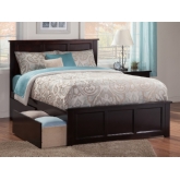 Madison Queen Bed w/ Matching Footboard & 2 Urban Bed Drawers in Espresso