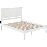 Madison King Bed w/ Open Footboard in White