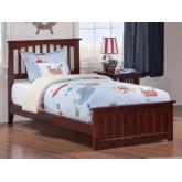 Mission Twin Bed w/ Matching Footboard in Walnut