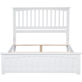 Mission Full Bed w/ Matching Footboard in White