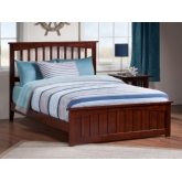 Mission Full Bed w/ Matching Footboard in Walnut
