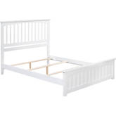 Mission Queen Bed w/ Matching Footboard in White