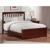 Mission Queen Bed w/ Matching Footboard in Walnut