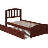 Richmond Twin Bed w/ Matching Footboard & Urban Trundle Bed in Walnut