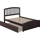 Richmond Full Bed w/ Matching Footboard & Urban Trundle Bed in Espresso