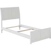 Portland Twin XL Bed w/ Matching Footboard in White