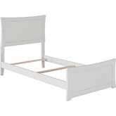 Metro Twin XL Bed w/ Matching Footboard in White