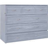 Northfield Full Murphy Bed Chest in Driftwood Finish Wood