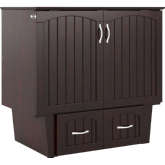 Nantucket Twin Murphy Bed Chest with Coolsoft Mattress in Espresso