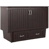 Nantucket Full Murphy Bed Chest in Espresso Wood