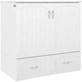 Southampton Murphy Bed Chest Twin XL White with Charging Station