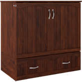 Southampton Murphy Bed Chest Twin XL Walnut with Charging Station