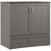Hamilton Twin XL Murphy Bed Chest with Charging Station in Grey Finish