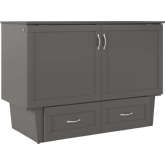 Monroe Full Murphy Bed Chest in Grey Wood