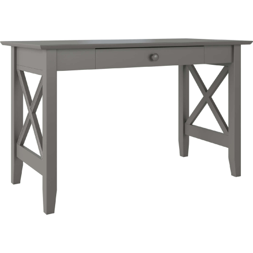 Lexi X Design Desk with Drawer in Grey Finish Wood