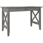 Lexi X Design Desk with Drawer in Grey Finish Wood