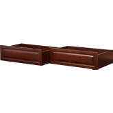 Raised Twin Full Panel Bed Underbed Drawer in White Finish