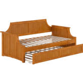 Cambridge Twin Daybed with Twin Trundle in Light Toffee Wood