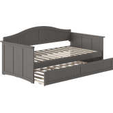 Nantucket Twin Daybed with Twin Trundle in Grey Finish Wood