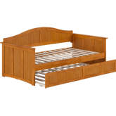 Nantucket Twin Daybed with Twin Trundle in Light Toffee Wood