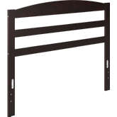 Warren Full Arched Horizontal Slat Headboard in Espresso Wood