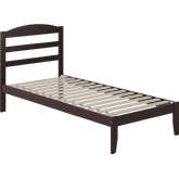 Warren Twin XL Platform Bed in Espresso Finish Wood
