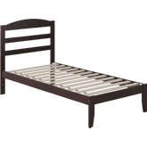 Warren Twin Platform Bed in Espresso Finish Wood