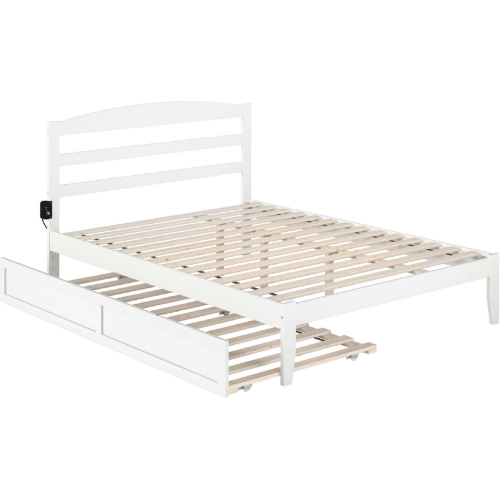 Warren Queen Bed with Twin XL Trundle in Grey Finish