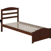 Warren Twin XL Bed with Footboard in Walnut Finish