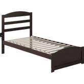 Warren Twin Platform Bed with Footboard in Espresso