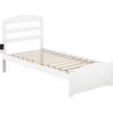 Warren Twin Bed with Footboard in White Finish
