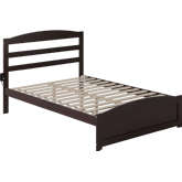 Warren Full Platform Bed with Footboard in Espresso
