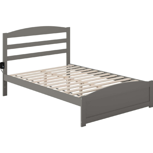 Warren Full Bed with Footboard in Grey Finish